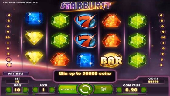 Zahrajte si zdarma výherní automat Starburst