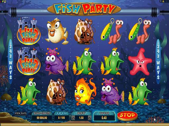 Fish Party Hra Velka Automaty Online SS Microgaming Screenshot