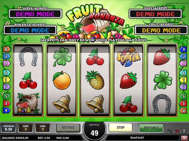 Automaty Hry Zdarma Fruit Bonanza PlaynGo SS - hravelka.com