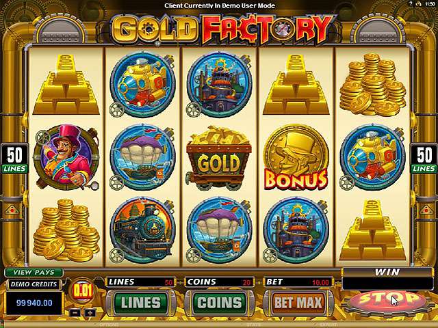 Gold Factory Hra Velka Automaty Online SS Microgaming Screenshot