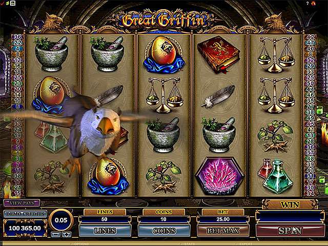 Great Griffin Hra Velka Automaty Online SS Microgaming Screenshot