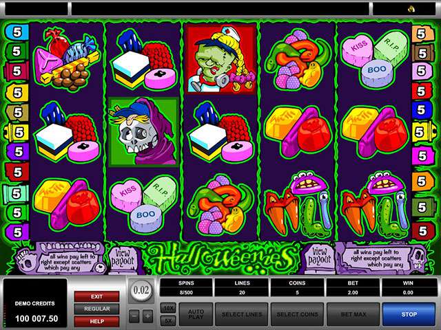 Halloweenies Hra Velka Automaty Online SS Microgaming Screenshot