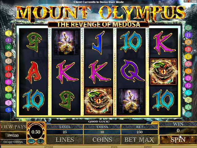 Mount Olympus Revenge of Medusa Hra Velka Automaty Online SS Microgaming Screenshot