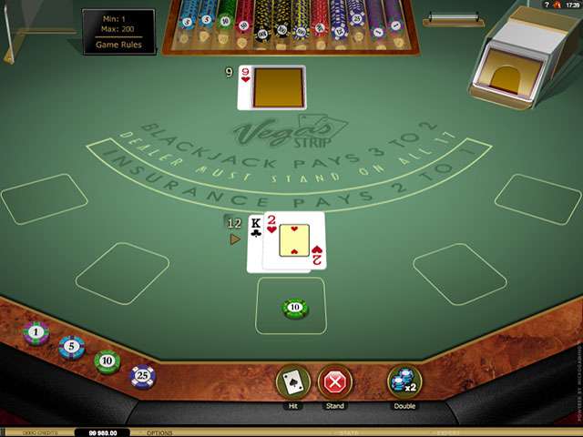 Vegas Strip Blackjack Microgaming screenshot