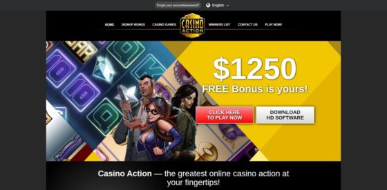 Oficiální stránka Action Casino