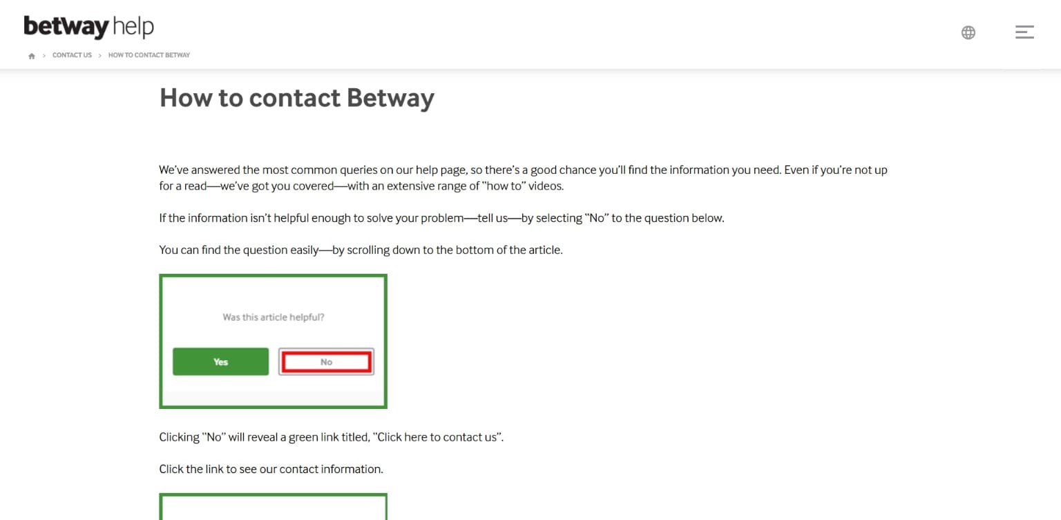Kontakty podpory Betway Casino