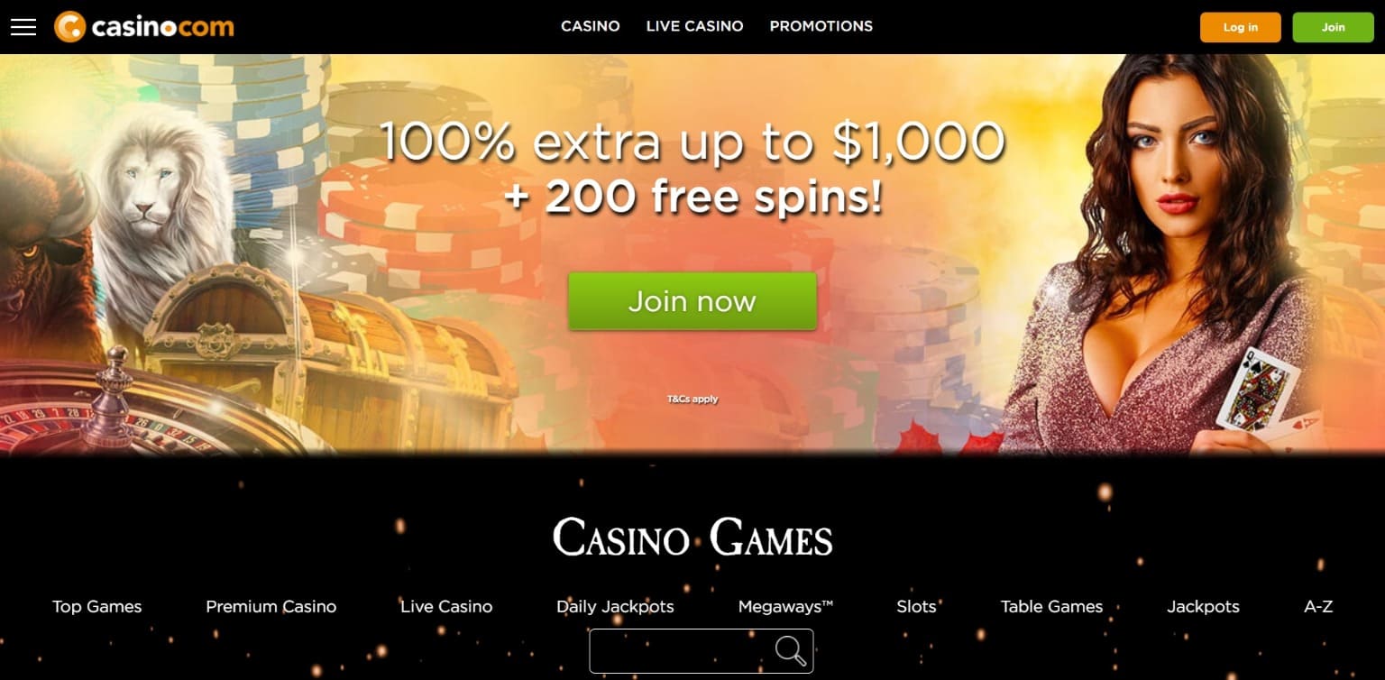 Oficiální stránka Casino.com