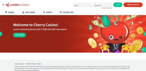 Oficiální stránka Cherry Casino
