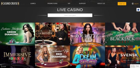 Živé kasino Cruise Casino