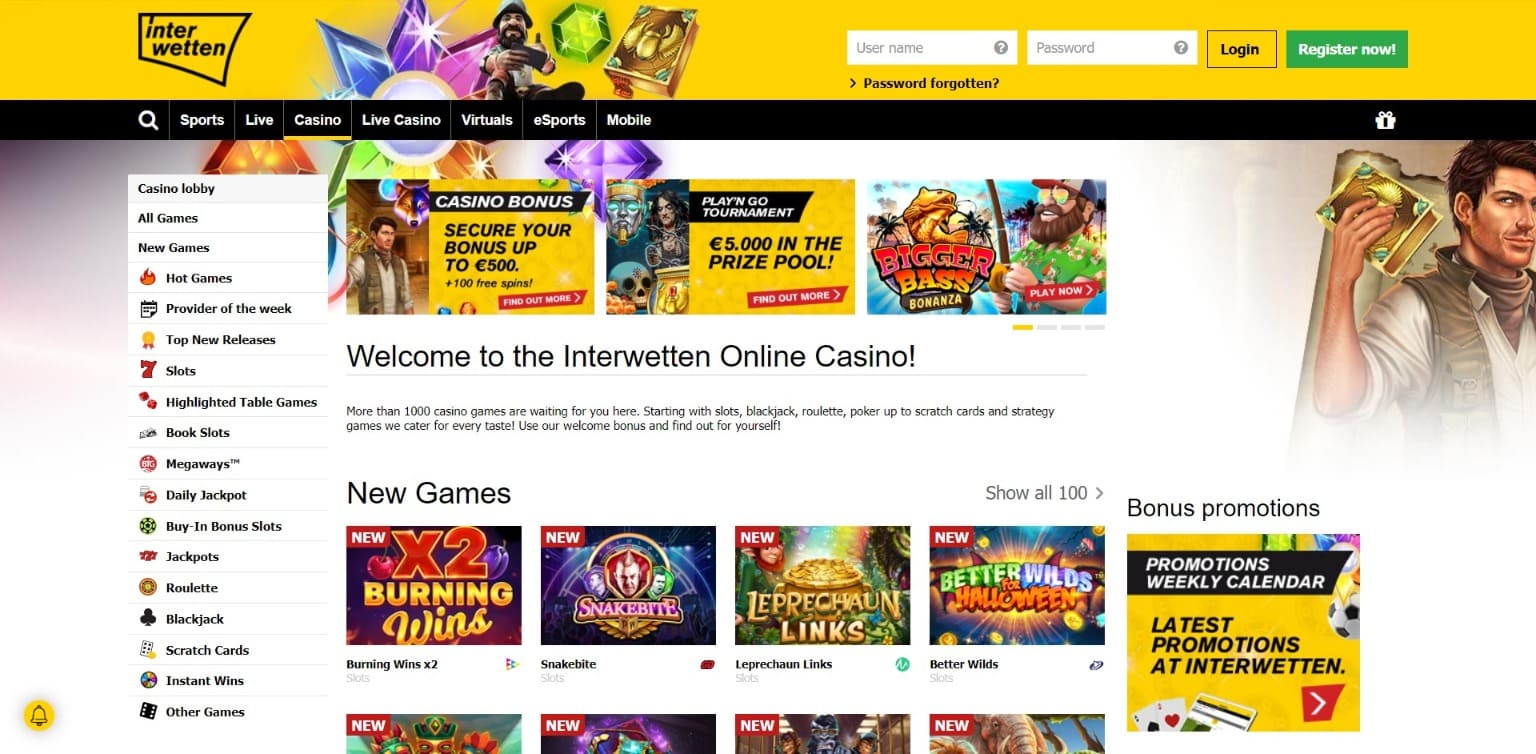 Oficiální stránka Interwetten Casino