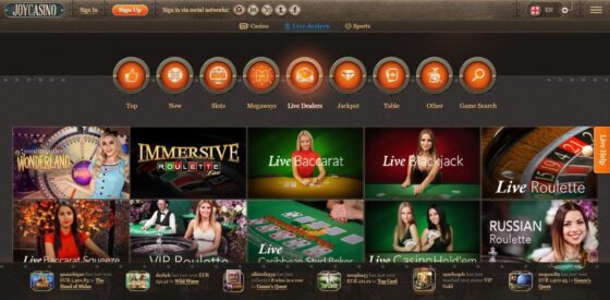 Živé kasino Joycasino Casino