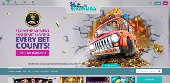 Oficiální stránka Karamba Casino