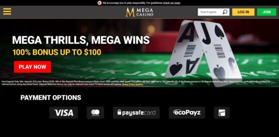 Platební systémy Mega Casino