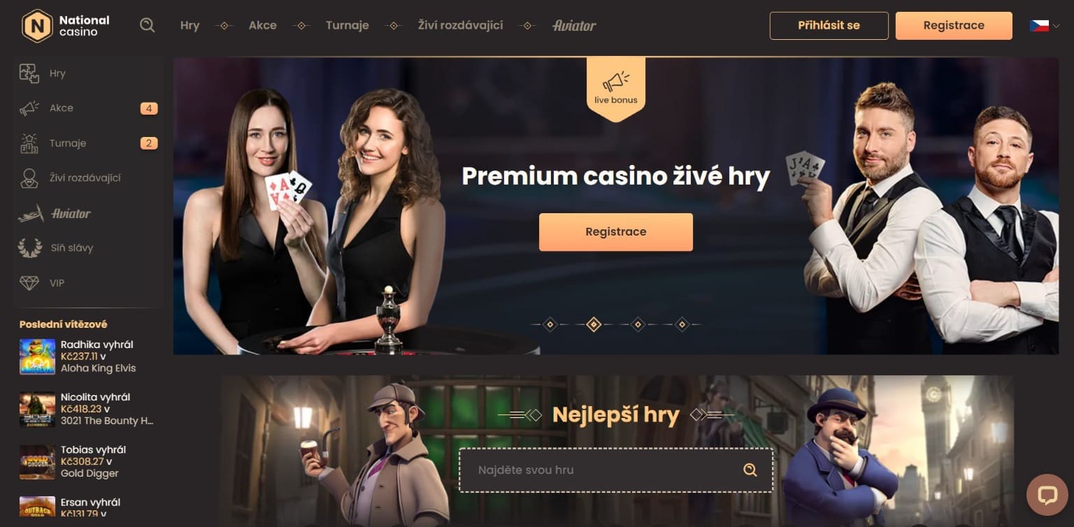 Oficiální stránka National Casino