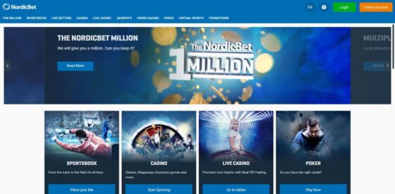 Oficiální stránka Nordicbet Casino