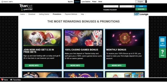 Bonusy Titan Casino