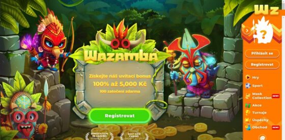 Oficiální stránka Wazamba Casino