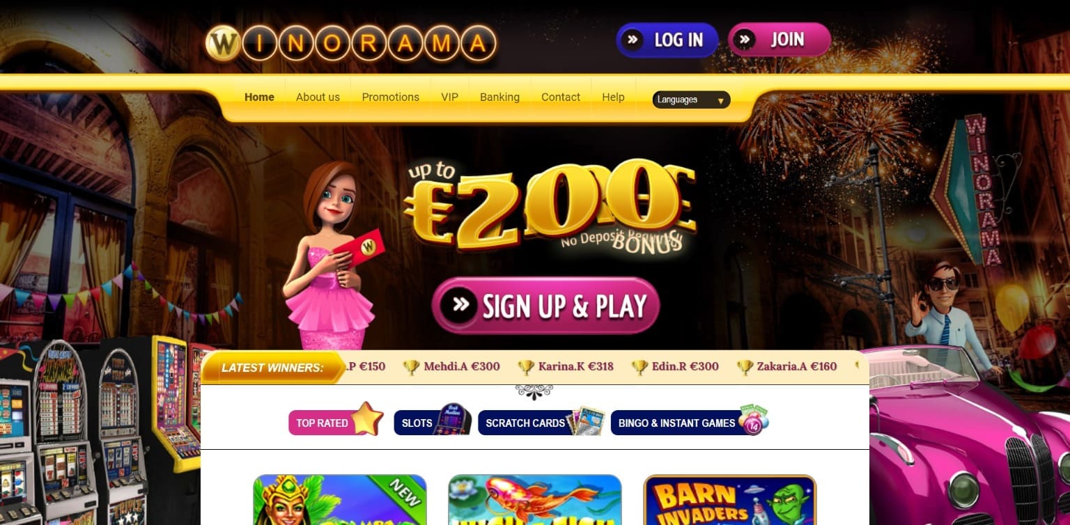 Oficiální stránka Winorama Casino