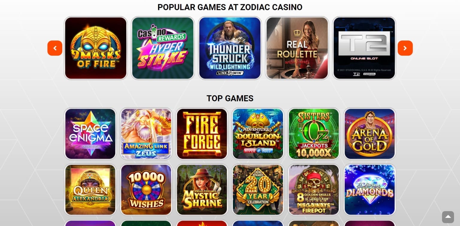 Hrací automaty Zodiac Casino