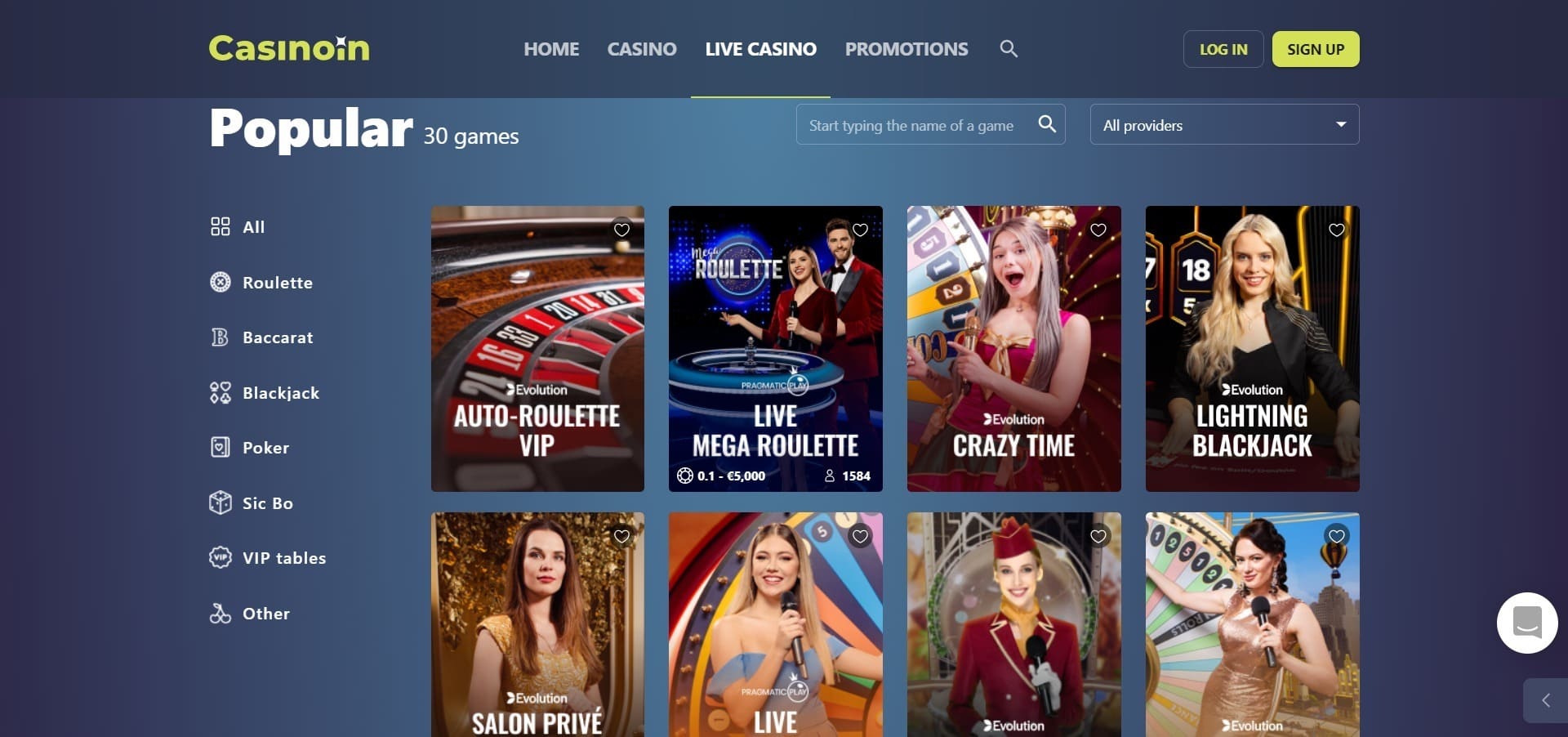 Casinoin živé kasino