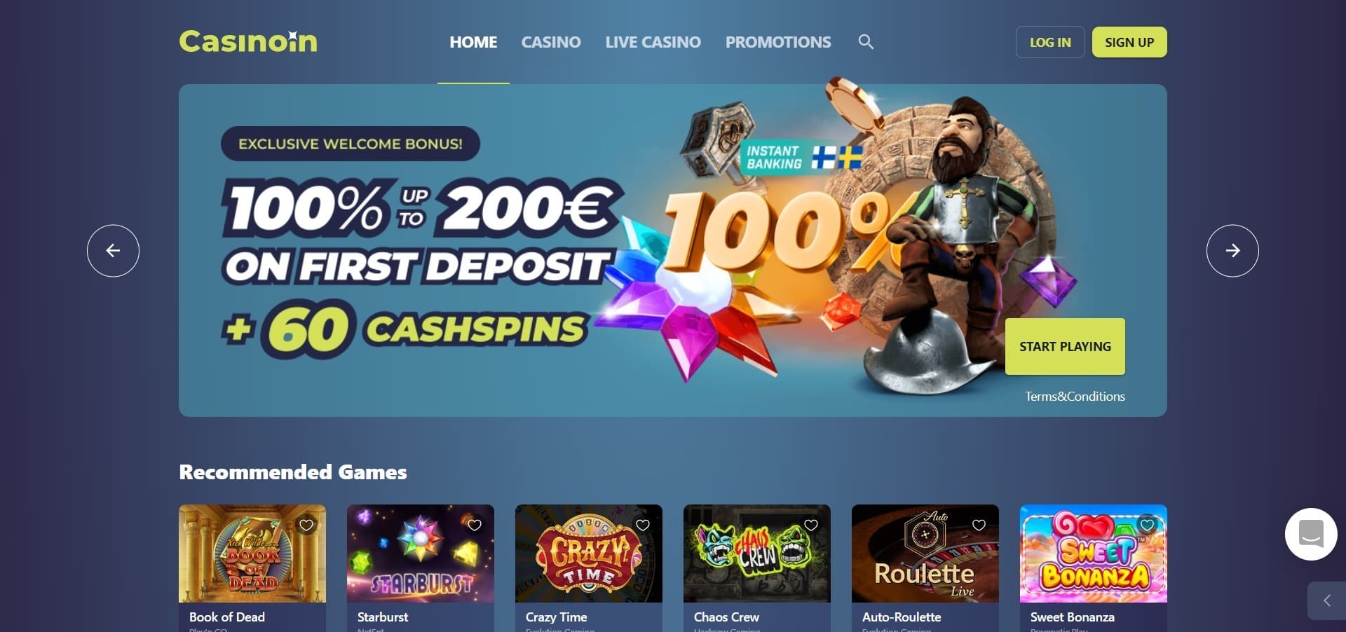 Casinoin oficiální stránka