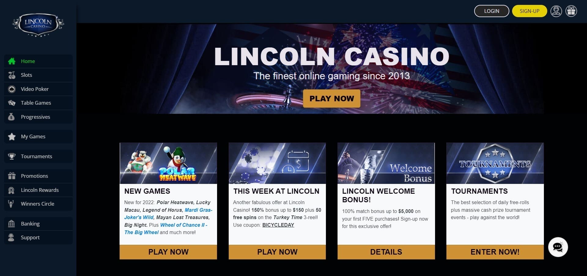Lincoln oficiální stránka