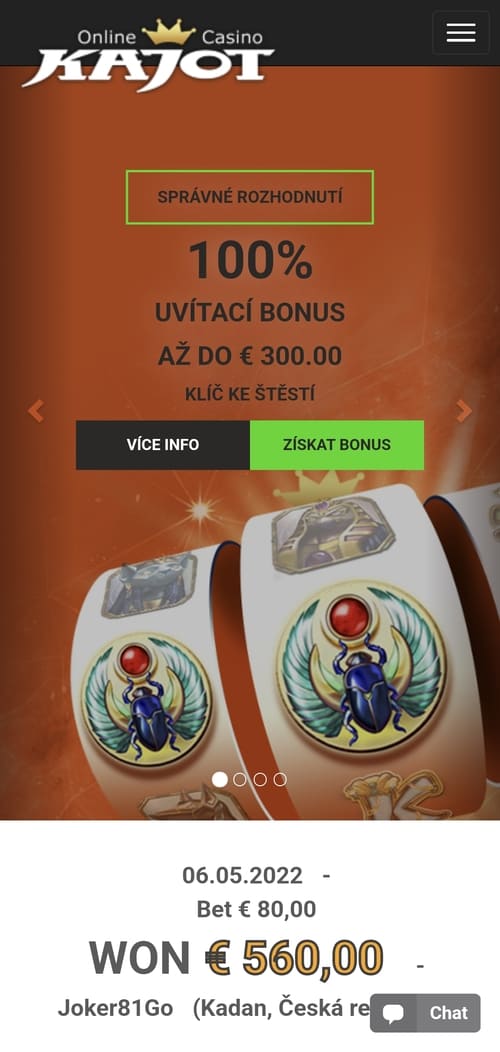 Oficiální webové stránky Kajot Casino