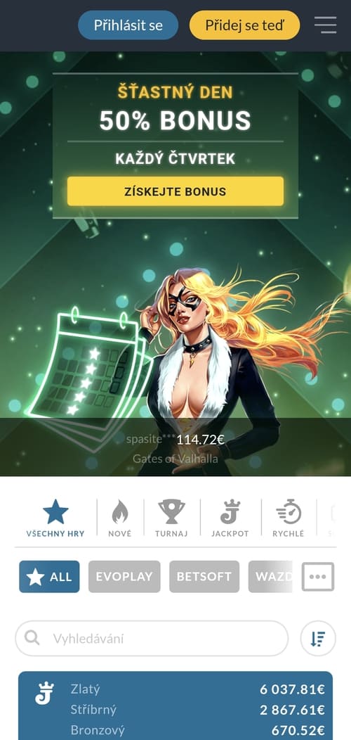 Oficiální webové stránky Power Casino