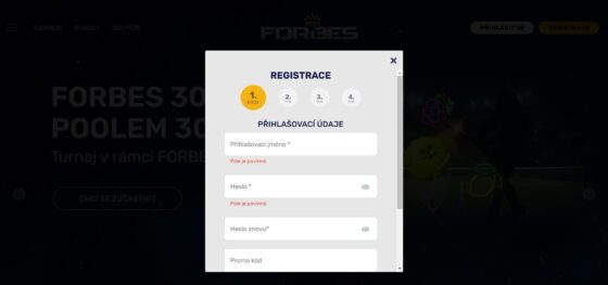 Forbes Casino registrace