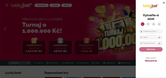 Luckybet Casino registrace