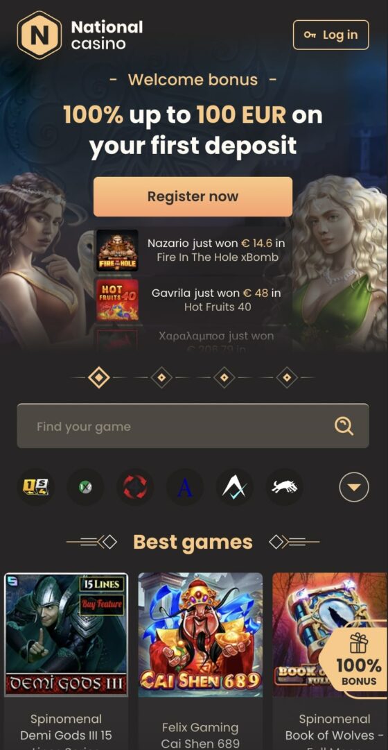 Oficiální webové stránky National casino