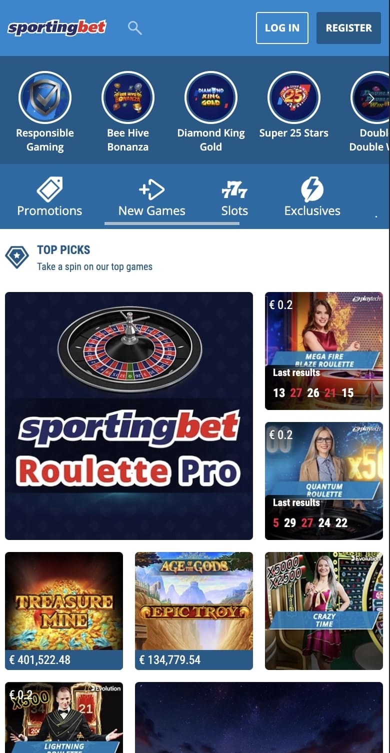 Oficiální webové stránky Sportingbet