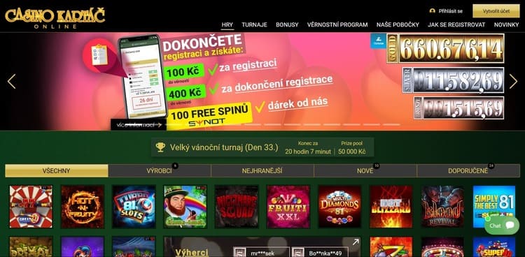 Oficjalna strona casino Kartáč